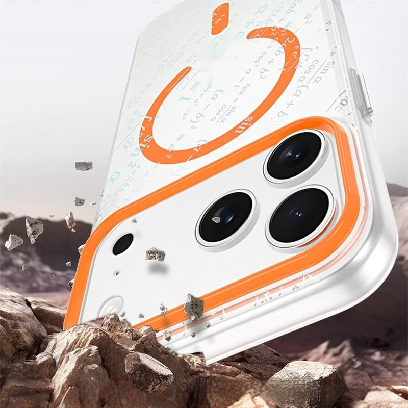 Magnetic Suction Phone Case Formula Semi-transparent Frosted Drop-resistant Protective Cover