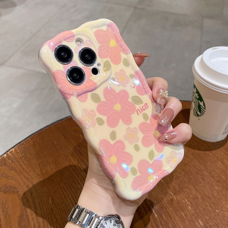 All-inclusive Drop-resistant Oil Painting Flower Soft Silicone Phone Case