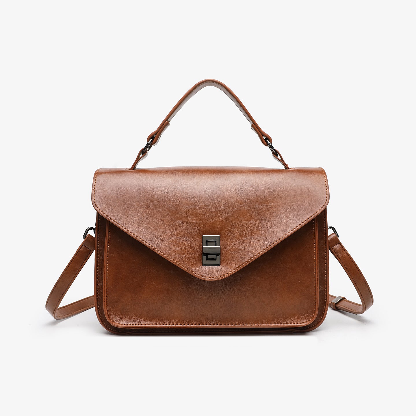 Oil-waxed Leather Vintage Elegant Womens