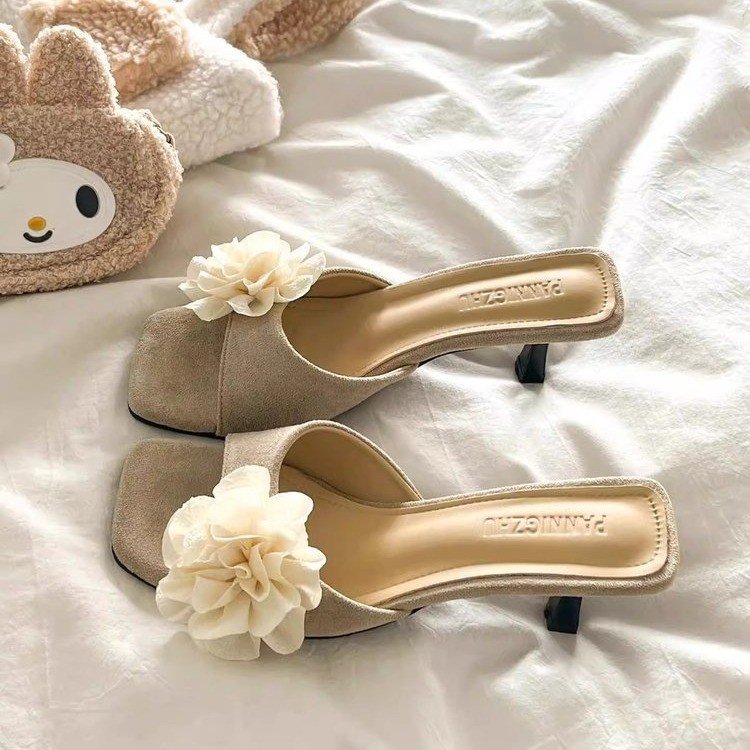 Vintage Floral One-Strap Sandal Slippers