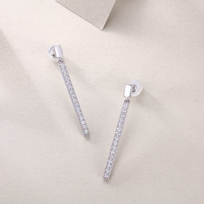 Jumping Diamond Set Moissanite Silver Earrings Luxury Fashion Diamond Earrings Stud Earrings