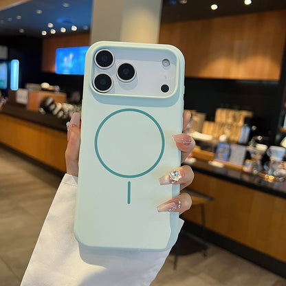 Simple Large Hole Fine Circle Silicone Magnetic Phone Case