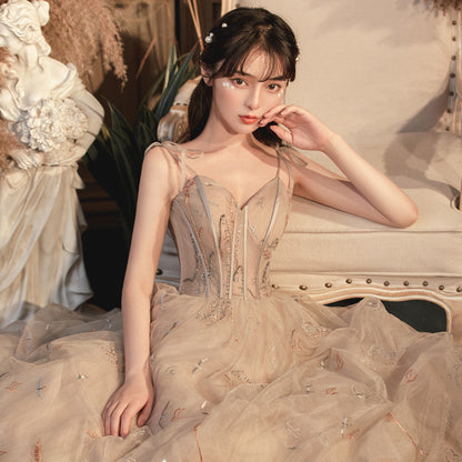 Suspender Toast Dress Wedding Engagement Ladies Dress
