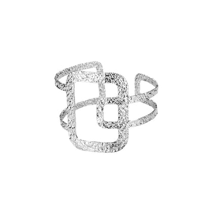Womens Luxury High-end C-shaped Geometric Open Bangle