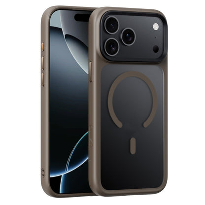 Applicable To 17ProMax Phone Case Skin Feeling Frosted Transparent Magnetic Drop-resistant Protective Cover