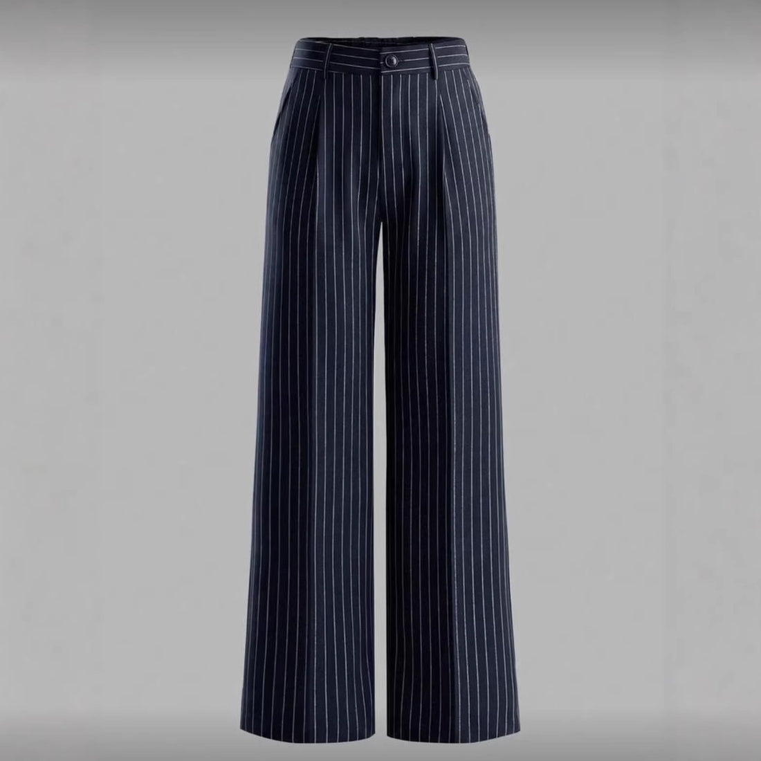 Versatile And Minimalist Striped High Waisted Straight Leg Women&