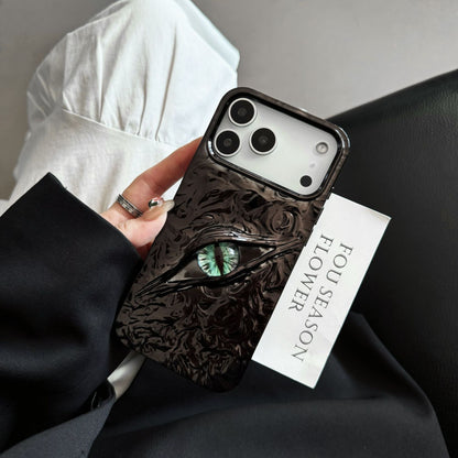 High-grade Electroplated Tin Paper Pattern Stereo Eyes Phone Case
