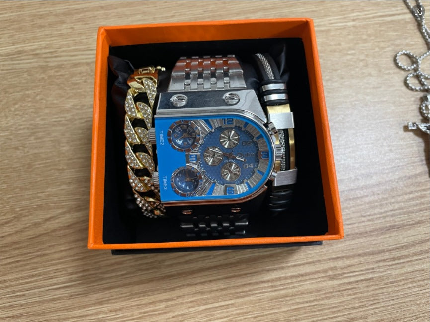 Multi-time Zone Large Dial Luminous Watch