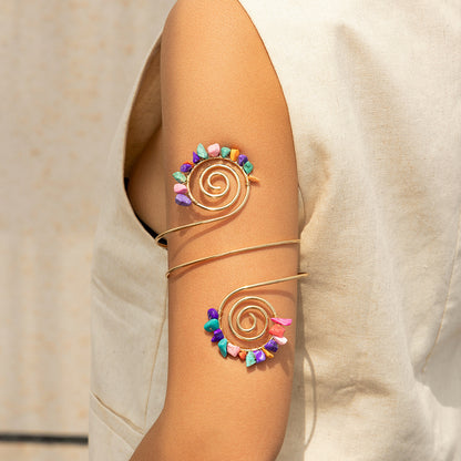 Gravel Ring Beaded Opening Bracelet