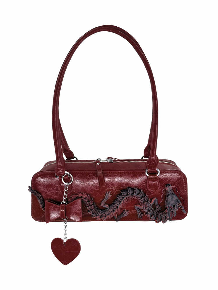 Bag Designer Model Red Dragon Niche High Sense Bowling Bag
