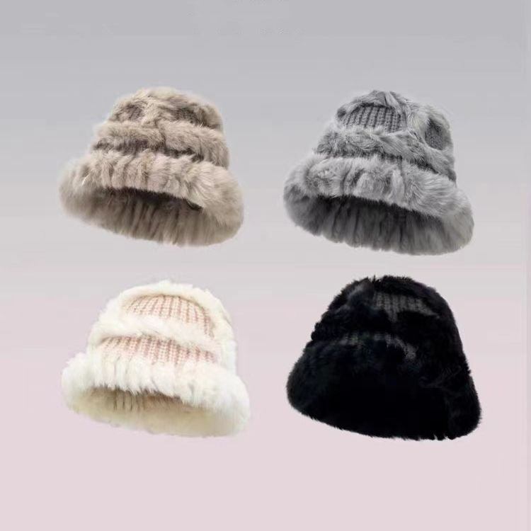 Rabbit Fur Hat Women&