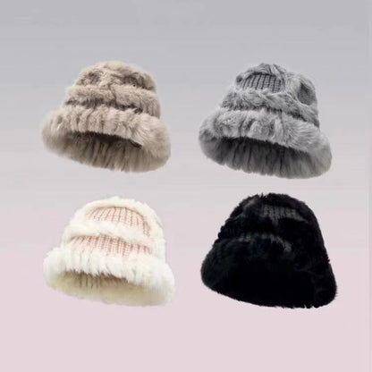 Rabbit Fur Hat Women&