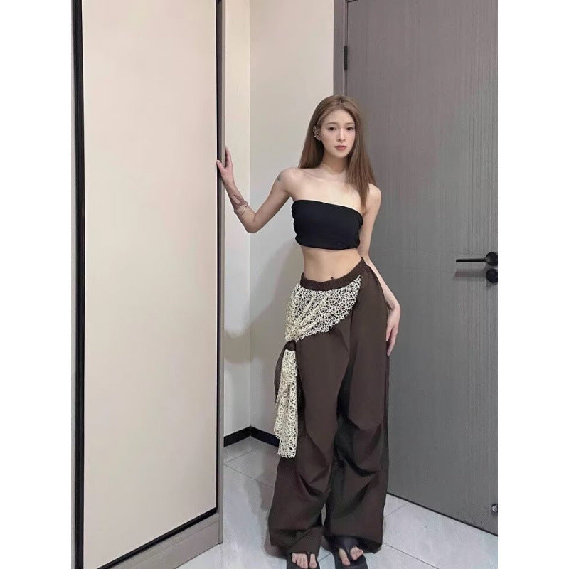 Street-style Pleated, Figure-flattering, Versatile Wide-leg Pants