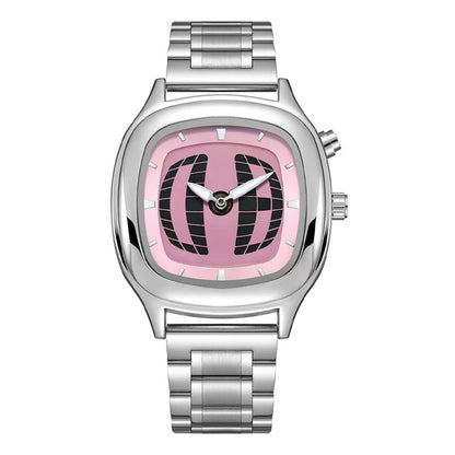 Retro-style Digital Display Watch With Hands And Numbersexclusive Trendy Quartz Timepiece