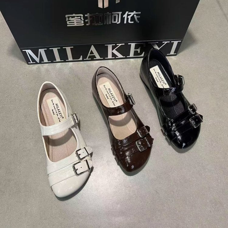 British Style Versatile Thick Sole, Thick Heel, Small Leather Shoes For Women, Retro Style, Height Increasing, Casual, And Happy Single Shoes
