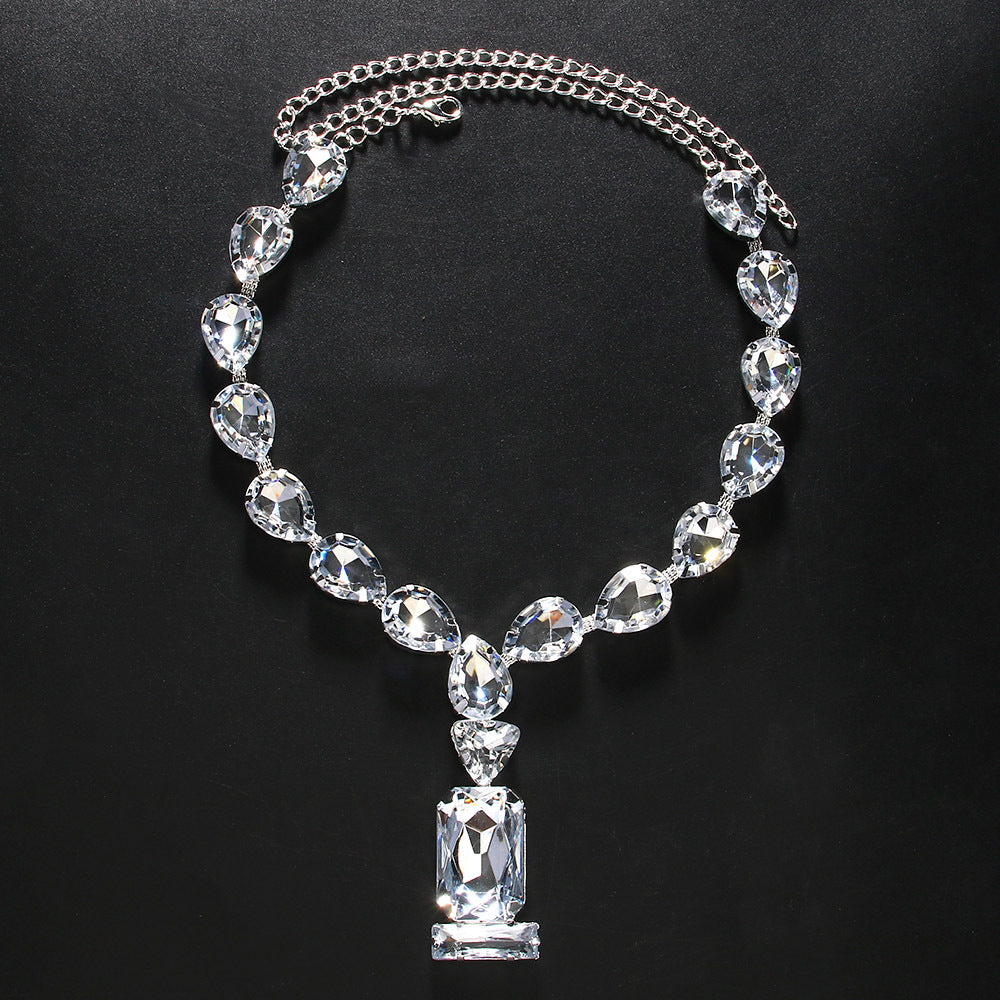 Water Drop Necklace Exaggerated Personalized Necklace Queen Accessories