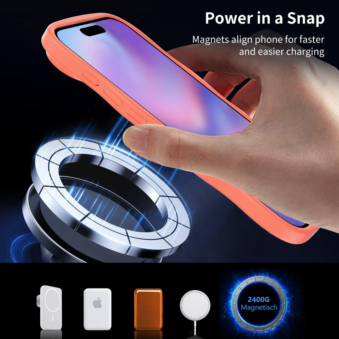 Wave Lines Skin Feeling Two-in-one Magnetic Suction Phone Case