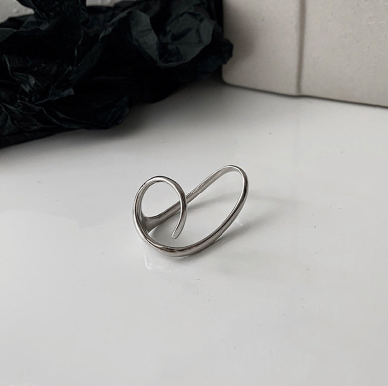 Sterling Silver Ring Geometric Irregular Female Ring