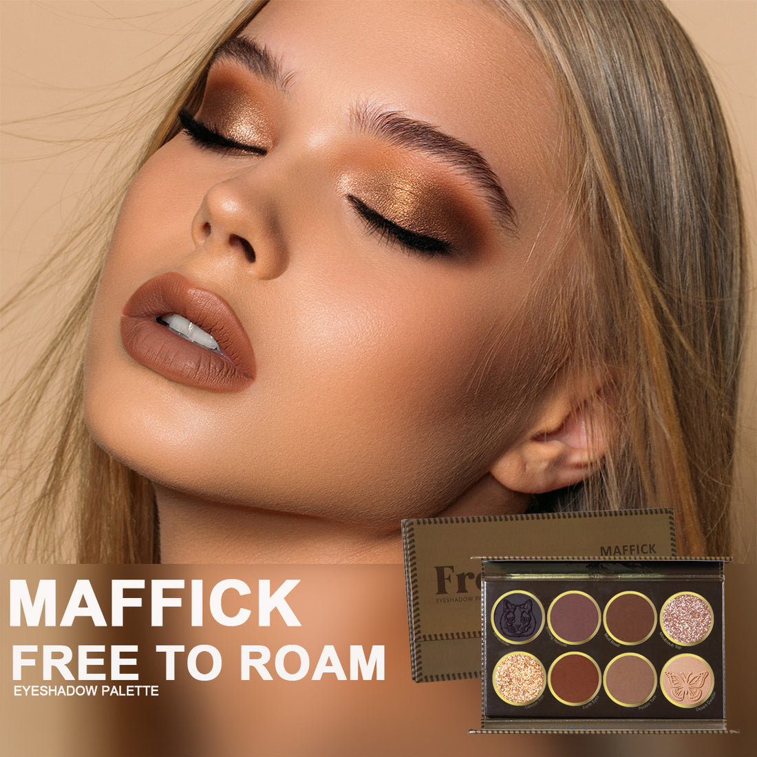 Makeup Free Roaming 8 Colors Eye Shadow Plate Matte