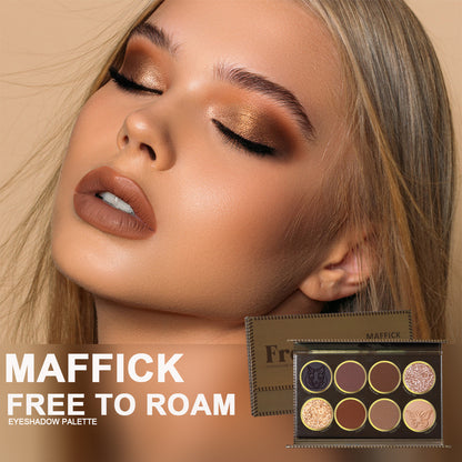Makeup Free Roaming 8 Colors Eye Shadow Plate Matte