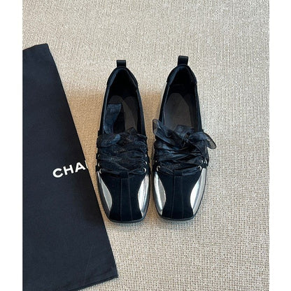 Niche-style White Sneakers And Ballet Flats For Women