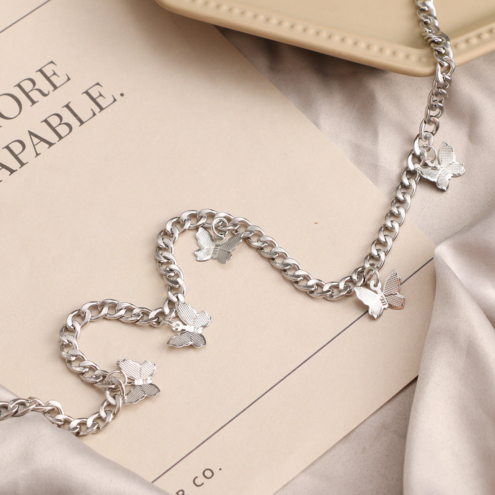 Punk Style Hip-hop  Di Butterfly Necklace Necklace
