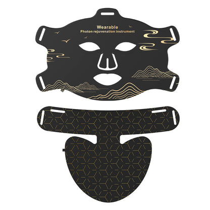 Neck Silicone Mask Led Red Blue Light Beauty Skin Rejuvenation