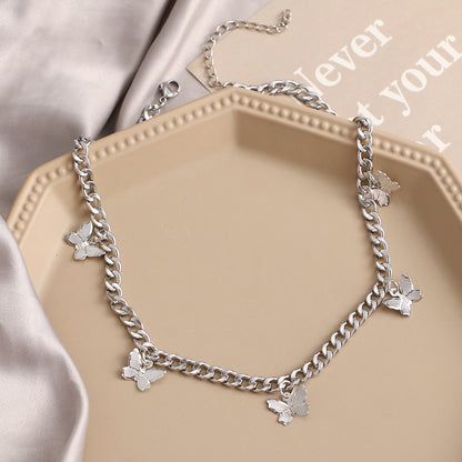 Punk Style Hip-hop  Di Butterfly Necklace Necklace