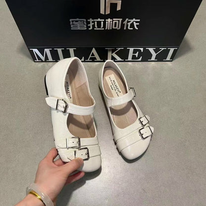 British Style Versatile Thick Sole, Thick Heel, Small Leather Shoes For Women