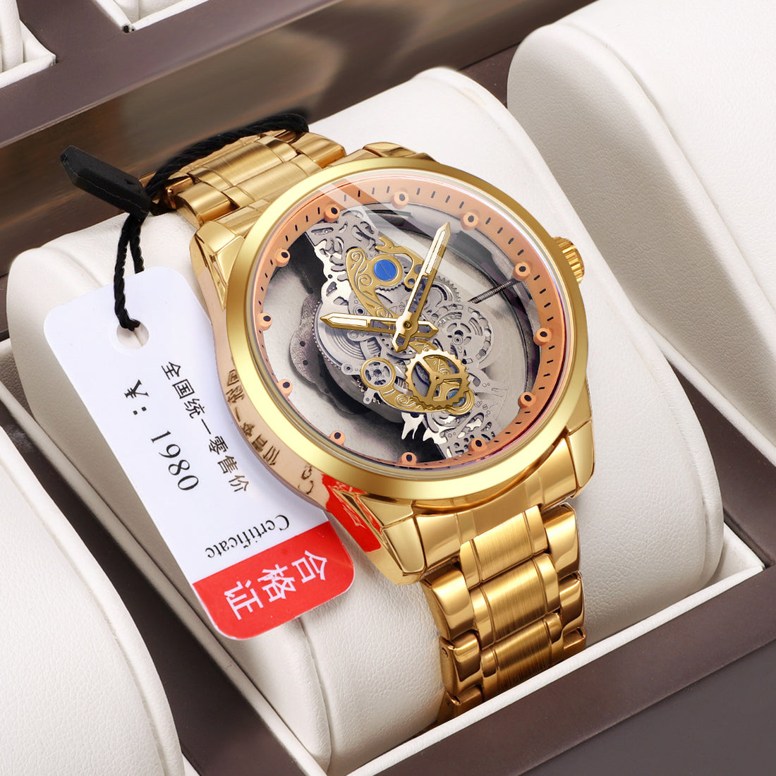 Double-sided Transparent Cutout Automatic Mechanical Watch