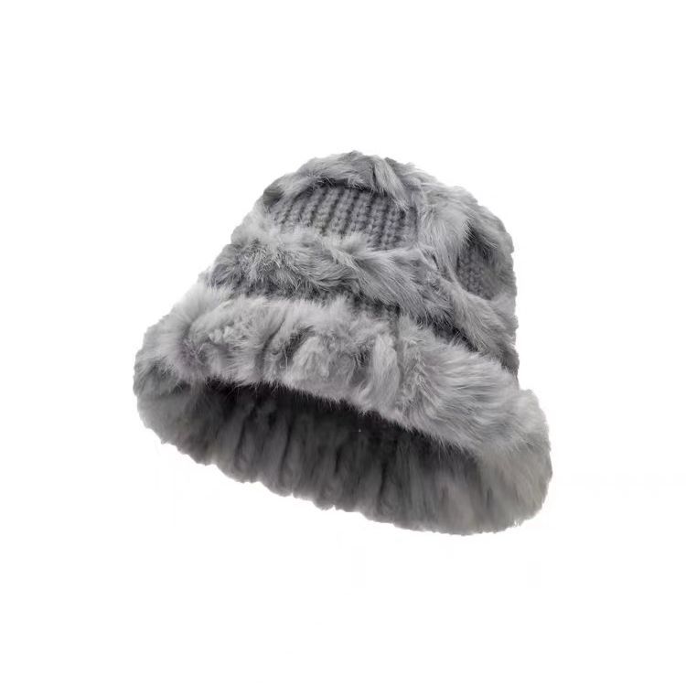 Rabbit Fur Hat Women&