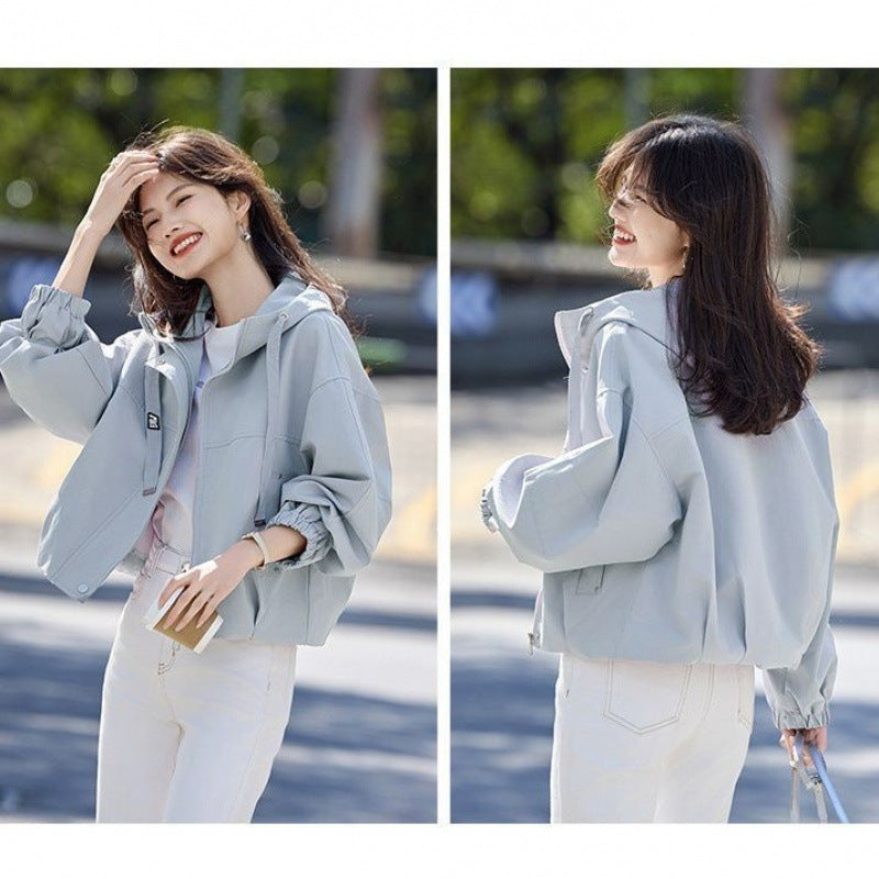 Loose Leisure Short Hooded Commuter Jacket