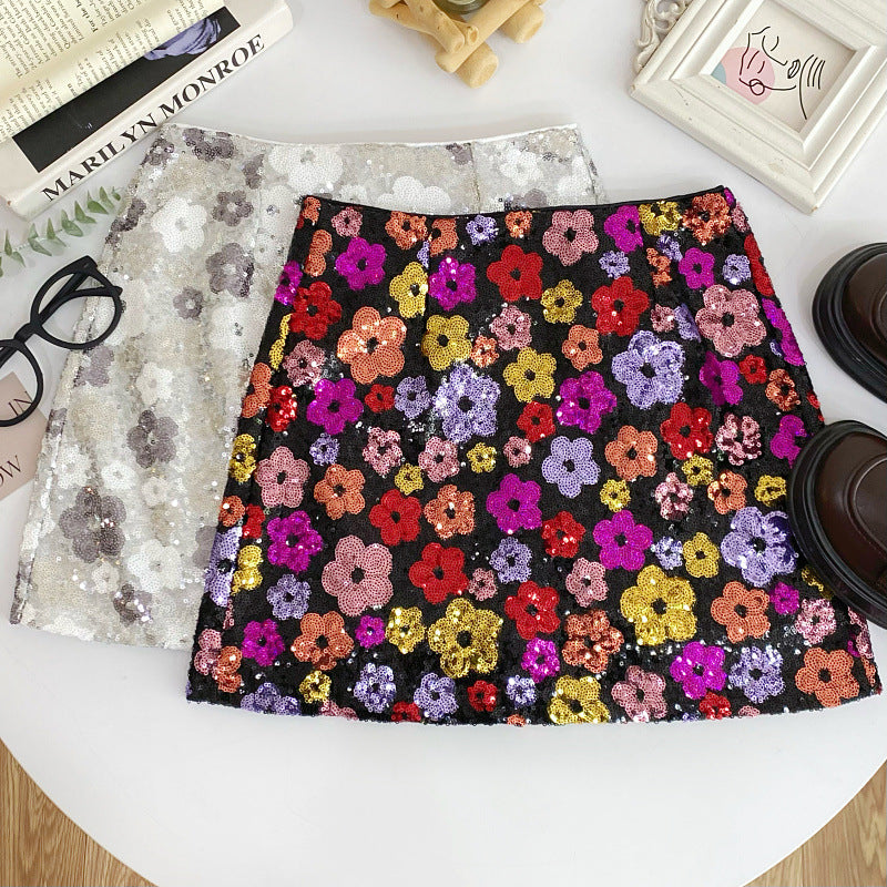Floral Sheath Mini Skirt For Women