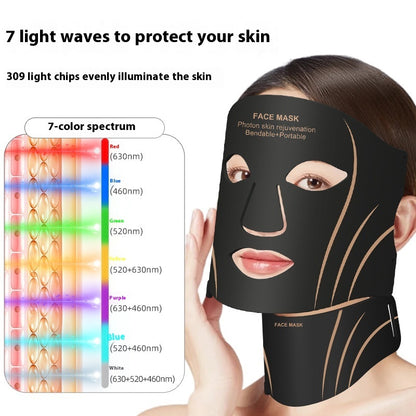 Beauty Instrument Facial Mask IPL Device Household Silicone Red Light LED Beauty Mask