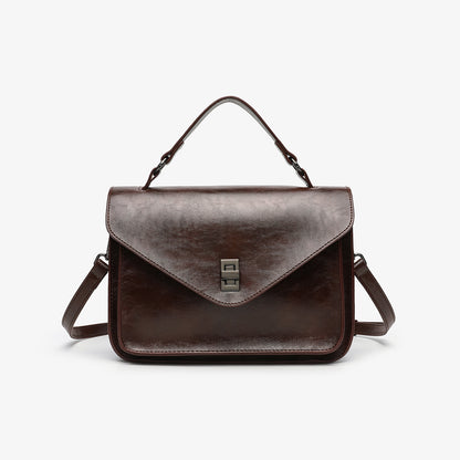 Oil-waxed Leather Vintage Elegant Womens