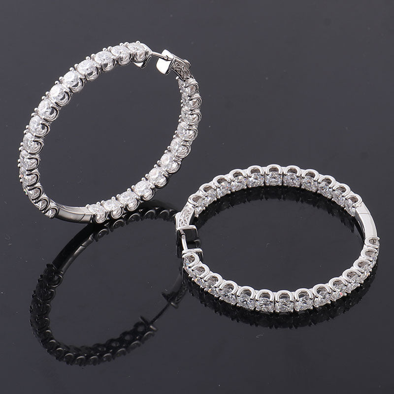 18k Gold Personalized Diameter Big Ear Ring