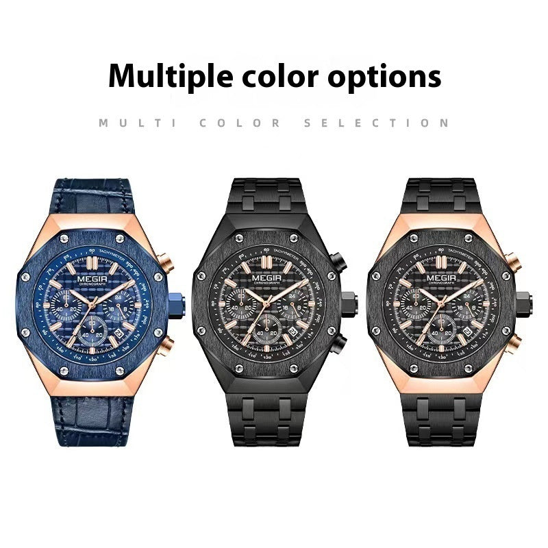 Multifunctional Waterproof Quartz Watch Men&
