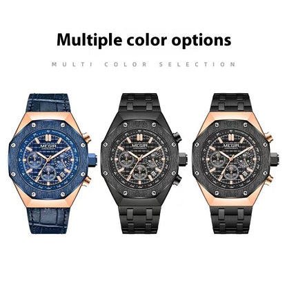 Multifunctional Waterproof Quartz Watch Men&