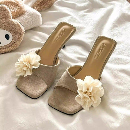Vintage Floral One-Strap Sandal Slippers