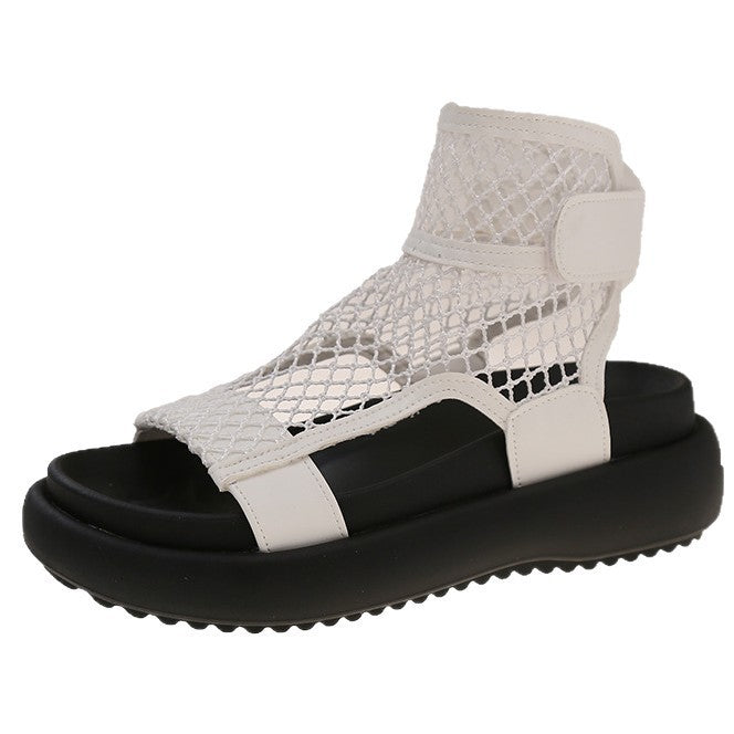 Knitted Hollow-Out Sandals Women&