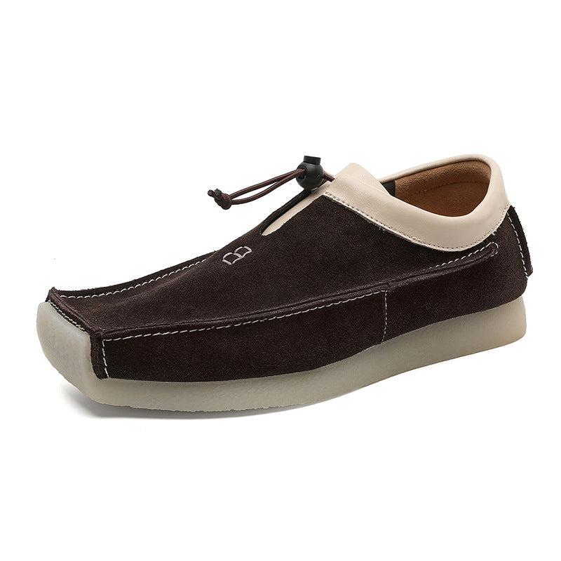 Casual Plus Size High-top Loafers Comfortable To Wear Outside Soft Bottom Lace Up Pumps