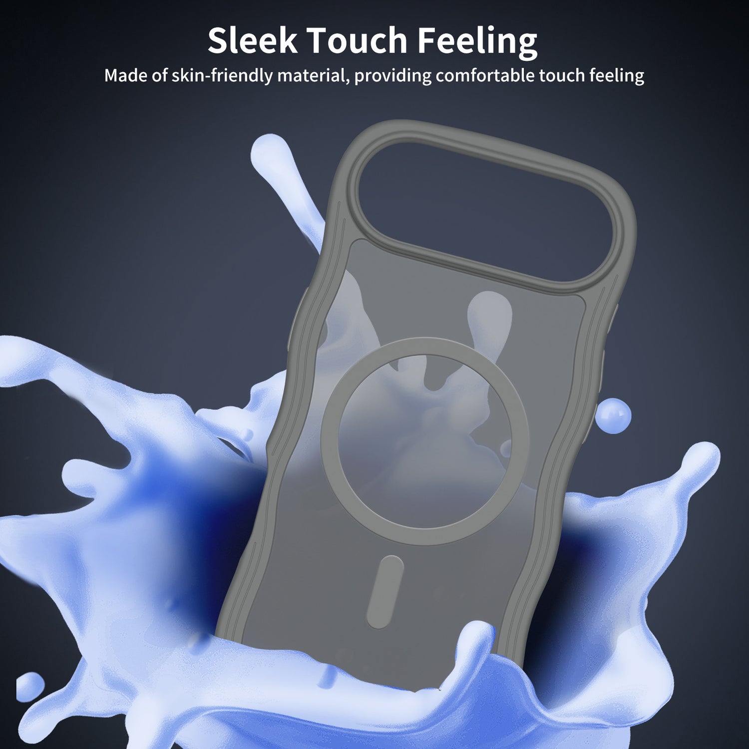 Wave Lines Skin Feeling Two-in-one Magnetic Suction Phone Case