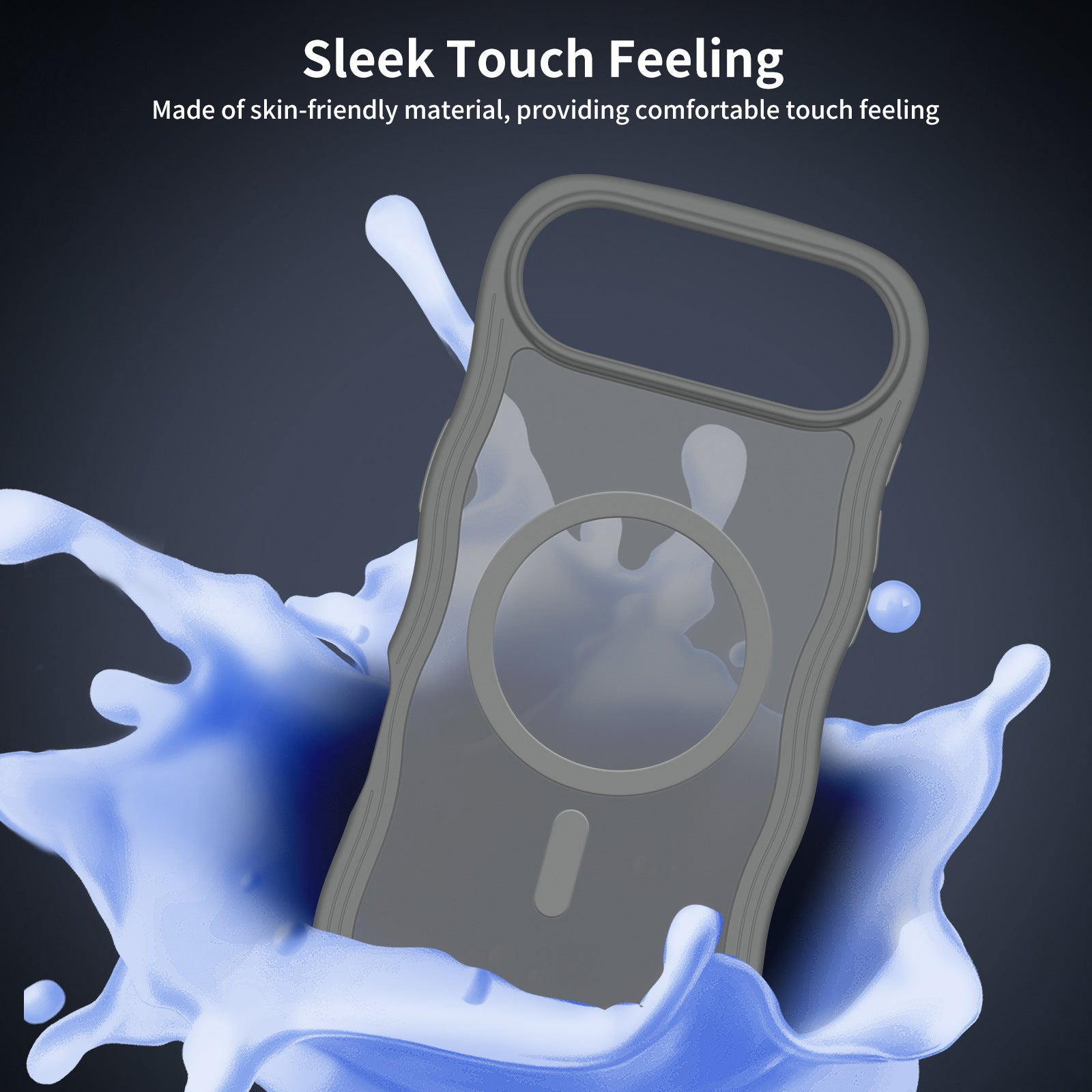 Wave Lines Skin Feeling Two-in-one Magnetic Suction Phone Case