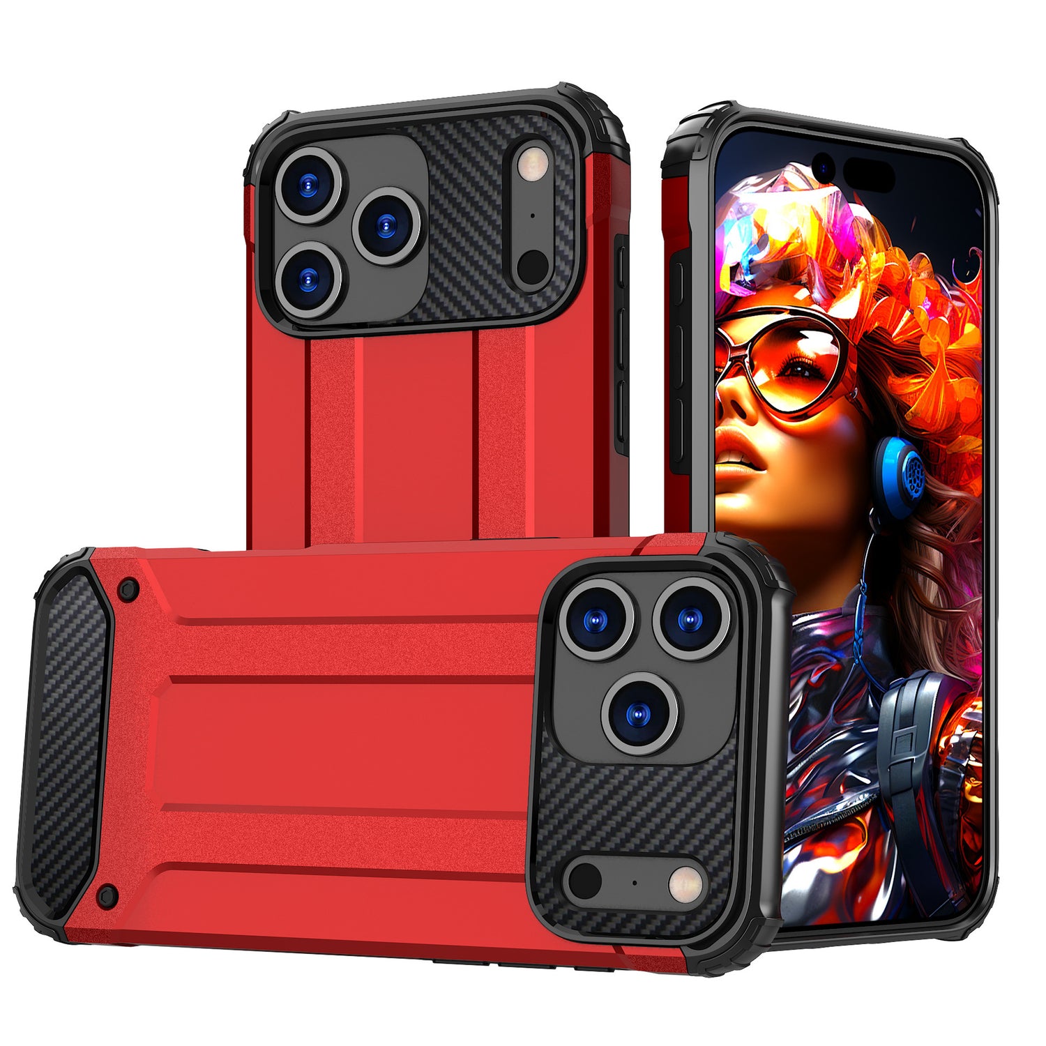 Phone Case Extraordinary Steel Armor Drop-resistant Drop-resistant Protective Cover
