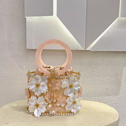 Sunflower Birdcage Handmade Bucket Bag