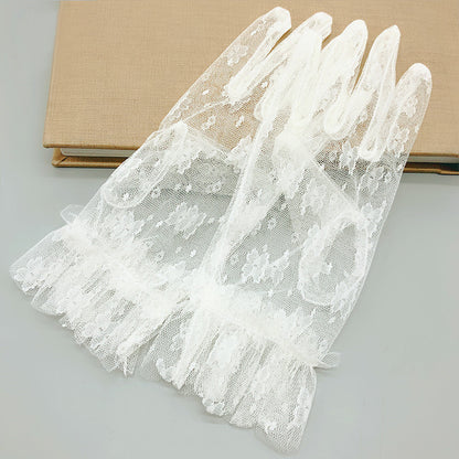 Bride Wedding Gloves Butterfly Embroidered