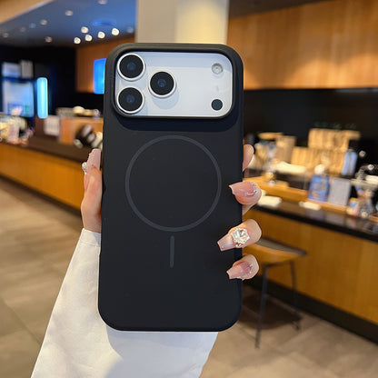 Simple Large Hole Fine Circle Silicone Magnetic Phone Case