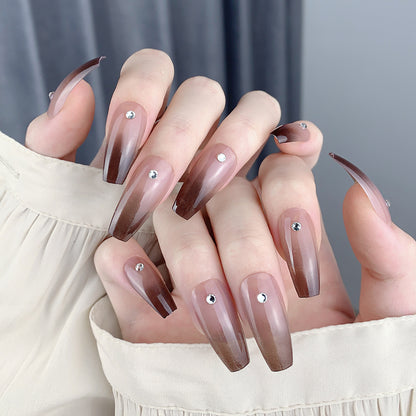 Nail Beauty New Hand-painted Fake Nail Tip Tulip Patch